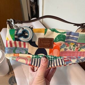 Coach Colorful Patchwork Shoulder Bag